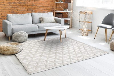 Dywan Santi Sznurkowy Geometryczny Beżowy - Różne Rozmiary 4