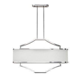 Lampa Sufitowa, Wisząca Gerdo Ovale, Chrom, 80x21x50cm