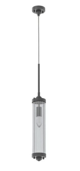 Lampa Sufitowa, Wisząca Fiatto l, Czarna 8,5x180cm
