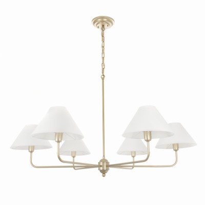 Elegancki Żyrandol Clas Złoty z Abażurami Śr. 100cm