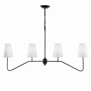 Lampa Sufitowa  w Stylu Modern Farmhouse Czarna Szer. 115cm