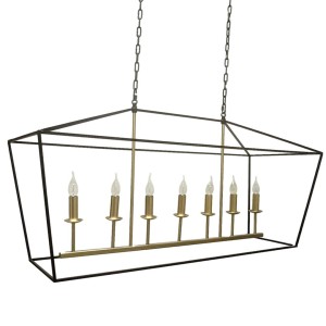 Lampa Sufitowa w Stylu Farmhouse Geen XL Czarno Złota