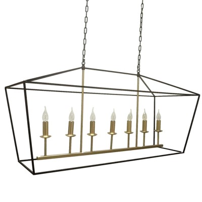 Lampa Sufitowa w Stylu Farmhouse Geen XL Czarno Złota