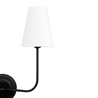Kinkiet  w Stylu Modern Farmhouse Slim Podwójny Czarny Wys. 41cm 5