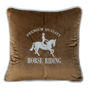 Poduszka Haftowana Dekoracyjna Horse Riding - Różne Kolory Tkanin