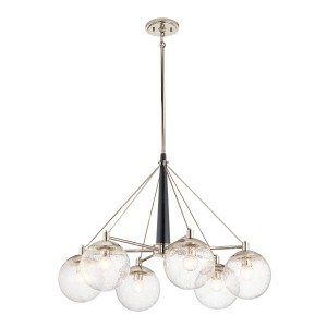 Lampa Sufitowa Assi L, Żyrandol Nikiel 63,5x87,6x7167,1cm
