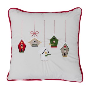 Poduszka Haftowana Dekoracyjna Winter Homes - Różne Kolory Tkanin