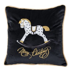 Poduszka Haftowana Dekoracyjna Rocking Horse - Różne Kolory Tkanin