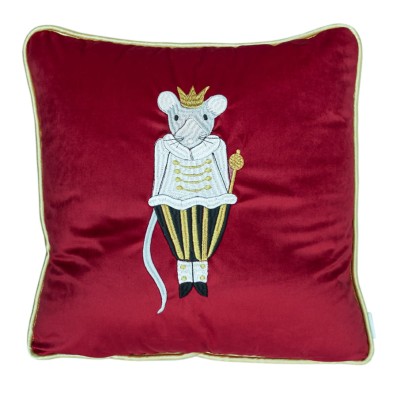 Poduszka Haftowana Dekoracyjna King - Różne Kolory Tkanin 2