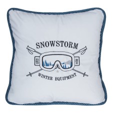 Poduszka Haftowana Dekoracyjna Winter Sport - Różne Kolory Tkanin