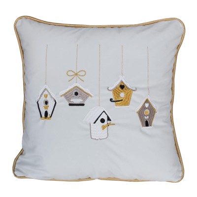 Poduszka Haftowana Dekoracyjna Winter Homes - Różne Kolory Tkanin 2