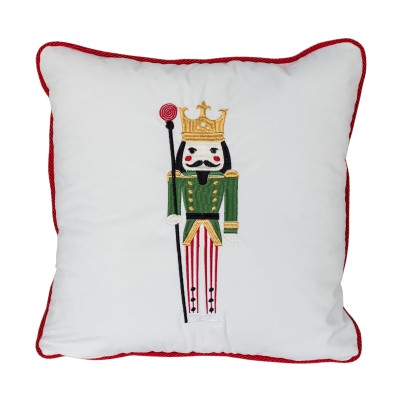 Poduszka Haftowana Dekoracyjna Dziadek do Orzechów - Różne Kolory Tkanin 2