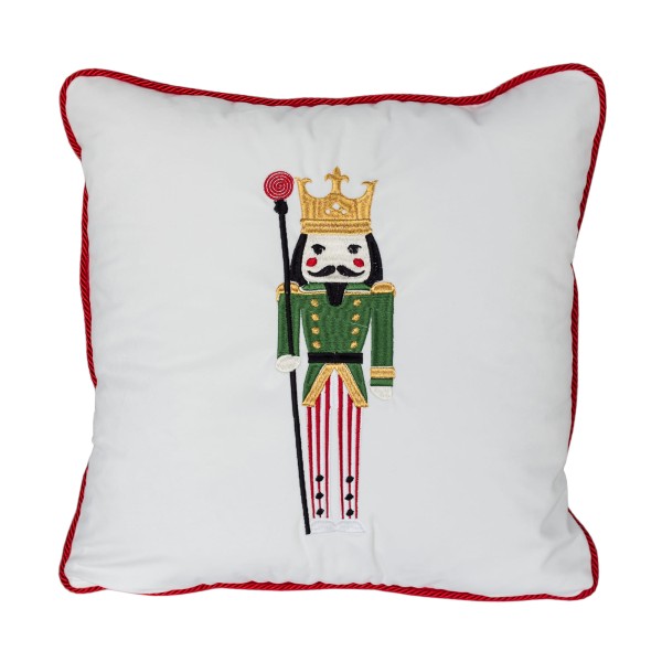 Poduszka Haftowana Dekoracyjna Dziadek do Orzechów - Różne Kolory Tkanin