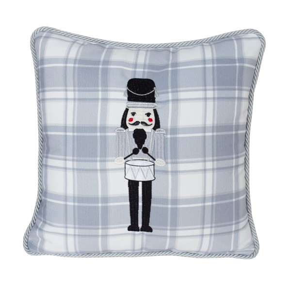 Poduszka Haftowana Dekoracyjna Dziadek do Orzechów- Różne Kolory Tkanin