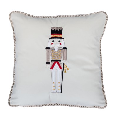 Poduszka Haftowana Dekoracyjna Dziadek do Orzechów - Różne Kolory Tkanin 2