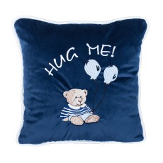 Poduszka Haftowana Dekoracyjna Tedy Bear dla Chłopczyka - Różne Kolory Tkanin