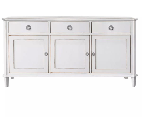 Komoda Drewniana z Szufladami Henshaw Laura Ashley Jasnoszara II 158x47x80cm