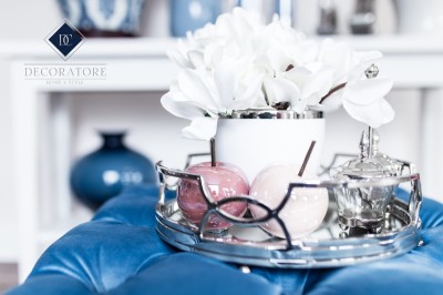 Puf/Stołek Velvet Cross Blue- różne kolory tapicerki 6