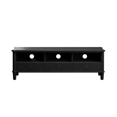 Stolik Drewniany RTV Henshaw Laura Ashley Czarny 155x45x50cm 5