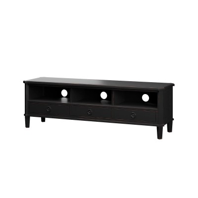 Stolik Drewniany RTV Henshaw Laura Ashley Czarny 155x45x50cm 6
