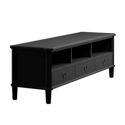 Stolik Drewniany RTV Henshaw Laura Ashley Czarny 155x45x50cm 3