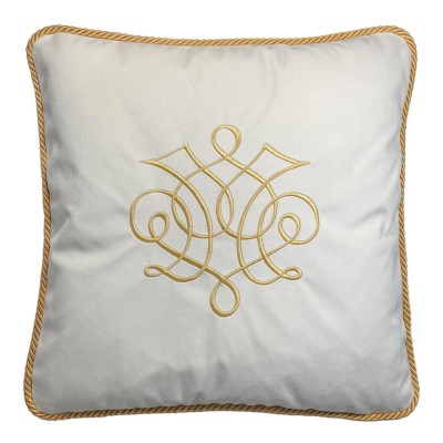 Poduszka Haftowana Dekoracyjna Velvet Ornament II - Różne Kolory Tkanin 2