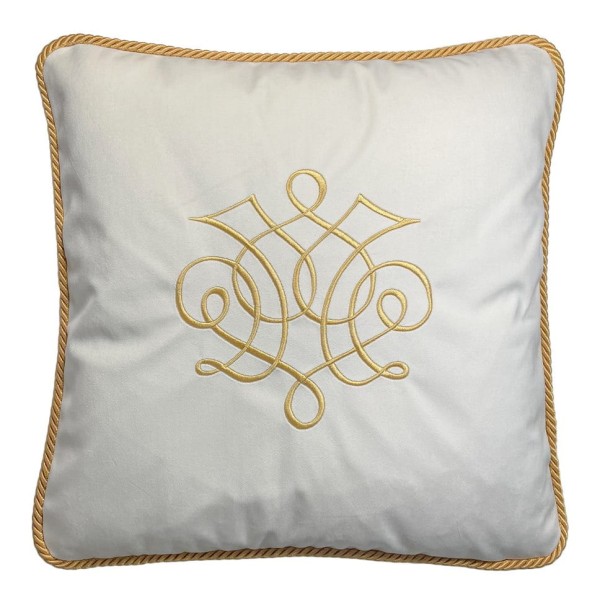 Poduszka Haftowana Dekoracyjna Velvet Ornament II - Różne Kolory Tkanin