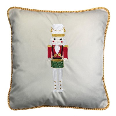 Poduszka Haftowana Dekoracyjna Dziadek do Orzechów - Różne Kolory Tkanin 2