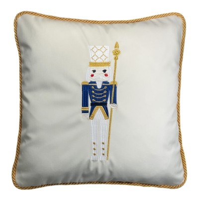 Poduszka Haftowana Dekoracyjna Dziadek do Orzechów - Różne Kolory Tkanin 2