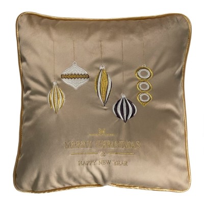 Poduszka Haftowana Dekoracyjna Christmas Balls - Różne Kolory Tkanin 2