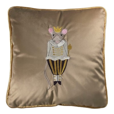 Poduszka Haftowana Dekoracyjna Christmas King - Różne Kolory Tkanin 2