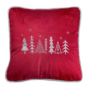 Poduszka Haftowana Dekoracyjna Christmas Trees - Różne Kolory Tkanin