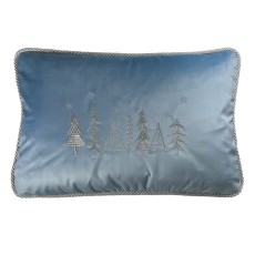 Poduszka Haftowana Dekoracyjna Christmas Trees - Różne Kolory Tkanin