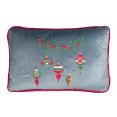 Poduszka Haftowana Dekoracyjna Christmas Balls - Różne Kolory Tkanin