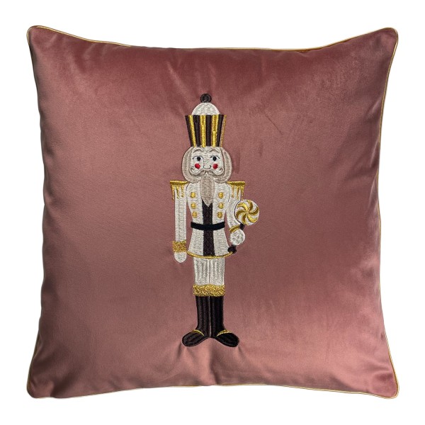 Poduszka Haftowana Dekoracyjna Dziadek do Orzechów - Różne Kolory Tkanin