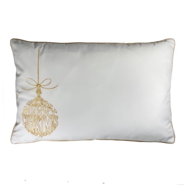 Poduszka Haftowana Dekoracyjna Christmas Ball - Różne Kolory Tkanin