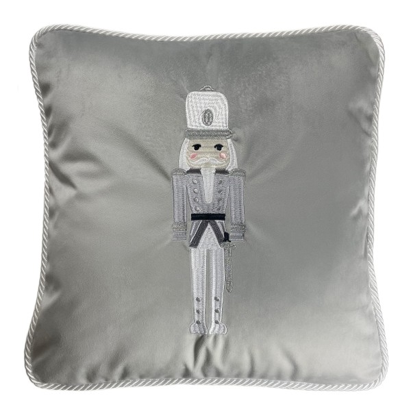 Poduszka Haftowana Dekoracyjna Dziadek do Orzechów- Różne Kolory Tkanin