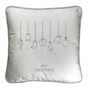 Poduszka Haftowana Dekoracyjna Merry Christmas - Różne Kolory Tkanin