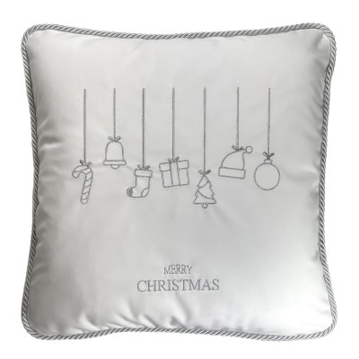 Poduszka Haftowana Dekoracyjna Merry Christmas - Różne Kolory Tkanin 2