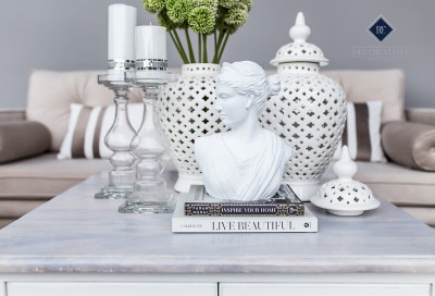 Świeca Biała Lene Bjerre M 4