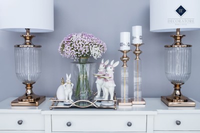 Świeca Biała Lene Bjerre M 8