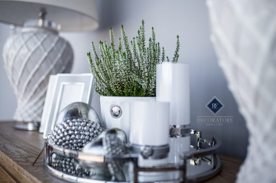 Świeca Biała Lene Bjerre M 13