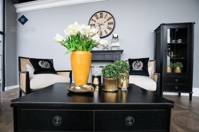 Stolik Kawowy Drewniany Henshaw Laura Ashley Czarny 100x70x45,5cm 22