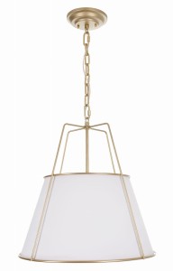 Lampa Sufitowa Ambia Złota w Stylu Modern Farmhouse 40x40x100cm