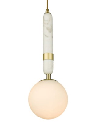 Lampa Sufitowa, Wisząca Nuvola Mosiądz, Marmur 10x10x25cm 2