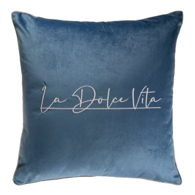 Poduszka Haftowana Dekoracyjna La Dolce Vita - Różne Kolory Tkanin 2