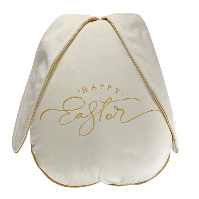 Poduszka Haftowana Dekoracyjna Velvet Zajączek Wielkanocny - Różne Kolory Tkanin 2