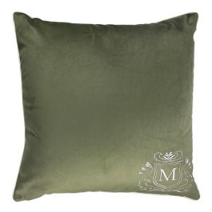 Poduszka Haftowana Dekoracyjna Velvet Monogram - Różne Kolory Tkanin