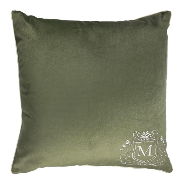 Poduszka Haftowana Dekoracyjna Velvet Monogram - Różne Kolory Tkanin