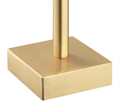 Lampa Stołowa Abruzzo Biała Mosiądz Wys, 12,5cm 3